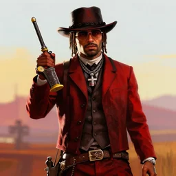 Playboi Carti in red dead redemption 2 4K quality Digital art