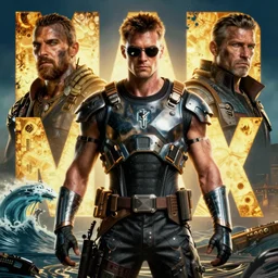detailed ultrarealistic photography front medium shot of, mad max, waterworld, resident evil, postapocalyptic, scifi cyberpunk warrior dejah thoris, leyendecker, norman rockwell, greg rutkowski, artstation cinematic, vray game of thrones, lord of the rings