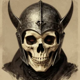 the death witch as an eldritch realistic knight, closeup portrait art by donato giancola and greg rutkowski, vintage retro, realistic face, digital art, trending on artstation, eldritch lovecraftian skull helmet, symmetry!!