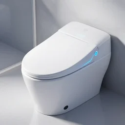 a futuristic toilet that has different features and buttons