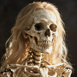 portrait of a skeleton, pixiv, hyperrealistic