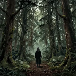 forest, horror, illustrated by Greg Rutkowski and Caspar David Friedrich, Trending on artstation, artstationHD, artstationHQ
