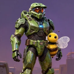a cg painting of the prophet of truth from halo in the bee movie