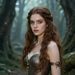 beautiful woman in fantasy environement