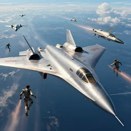 An INTENSE future style aerial combat combat over the ocean, Battle, futuristic SR-71, rendered by simon stålenhag, rendered by Beeple, Makoto Shinkai, syd meade, environment concept, digital art, gundam style, starwars, unreal engine, 3 point perspective, WLOP, trending on artstation, low level, 4K UHD image, octane render,