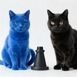 🎨 🟦 blue ⬛ black ♂🐱 - 🦇 catbat ( blue _ black _ cat _ bat ) fursona 🦇👂, 🧘♂ streaming 🎮🖥 heterochroma 👀🟦🟥 - n 4