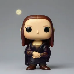mona lisa funko pop, photorealistic, centered, product photography, studio lighting, amazing