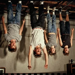 7 0 s film still from a horror movie about people hanging upside down, kodachrome, cinecolor, cinestill, film grain, film texture, retro, cinematic, high resolution, photorealism,