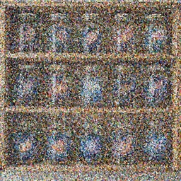 a wooden shelf full of glass jars containing galaxies, concept art, science fiction, futuristic style,