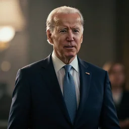 joe biden as slenderman movie still, cinematic lighting, ray tracing, octane render, long lens, shallow depth of field, bokeh, anamorphic lens flare, 8 k, hyper detailed, 3 5 mm film grain