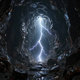 a portal to the depths by Noah Bradley and André Le Nôtre, otherworldly, highly detailed, volumetric shapes, volumetric lightning, symmetry, 8K, 16K, CGsociety, trending on artstation, Unreal Engine, realistic, 8k texture, HD, post production, psychedelic black light