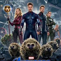 movieposter from avengers with characters as off bush babies