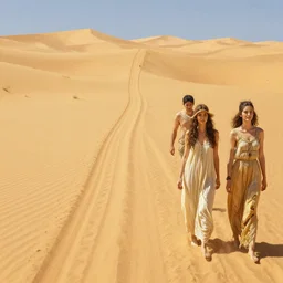sahara desert, path traced, highly detailed, high quality, digital painting, alena aenami, lilia alvarado, shinji aramaki, karol bak, alphonse mucha, tom bagshaw