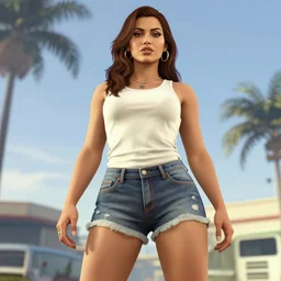 gta v, low angle shot, beautiful retro space megan fox varga girl posing on a car in diesel punk city, windblown dark hair, retro pinup model, seductive, 1 9 4 0, hyper detailed, digital art, smooth, sharp focus, gil elvgren, anna dittmann alberto vargas,