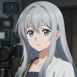 silver hair girl, multicam, cinematic portrait, ilustration by Takehiko Inoue