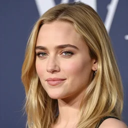 face of 20 years old Jennifer Connelly with blonde hair
