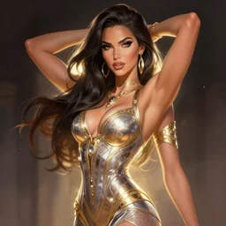 portrait of apex legends megan fox, intricate, elegant, glowing lights, highly detailed, digital painting, artstation, glamor pose, concept art, smooth, sharp focus, illustration, art by artgerm and thomas kinkade, artey freytag