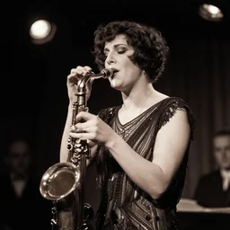 a photograph of a singer at a berlin jazz club, 1 9 2 0 s