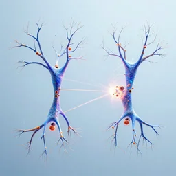 2 d artistic circuitry rendering of artificial neurons activating