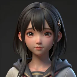 clothed, worksafe. cgsociety, by wlop, ilya kuvshinov, krenz cushart, greg rutkowski, trending on artstation. zbrush sculpt, octane, maya, houdini, vfx. close - up face of a cute young anime japanese filipino j - pop gravure idol girl. cinematic dramatic atmosphere, sharp focus, soft volumetric studio lighting.