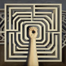 labyrinth painting by rene magritte