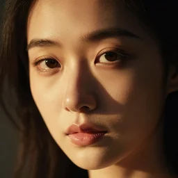 a close-up photo of the most beautiful face on Earth, dramatic lighting
