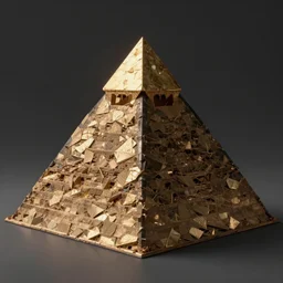 A pyramid opened, 4k, uhd, artstation, photorealistic, trending