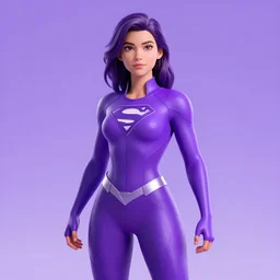 female superhero. purple color scheme. earth powers.