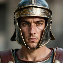 roman soldier, actor timothy shalame!!, lorica segmentata, perfect facial symmety!!, close - up portrait of roman centurion without helmet, character portrait, deep focus, amber eyes, insane art, trending on artstation, perfect lighting, 8 k, movie cover art, sharp focus, anatomically correct, historically accurate!!, by artgerm