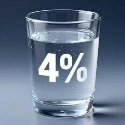 A glass 100 percent full of water, 4k, unreal engine