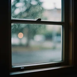 beautiful digital HD glossy  bokeh through a window paine