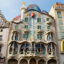 High-quality painting of a McDonald's designed by Antoni Gaudi, very detailed, digital art.