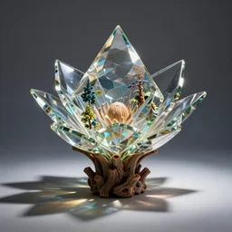 exotic surreal living glass prism flower by chris wood, featured on behance