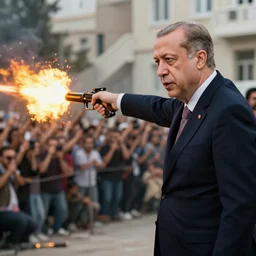 recep tayyip erdogan opened fire on people
