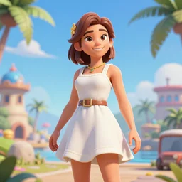 clash royale in a summer dress Highly Detailed, Photorealism, HD quality, 8k resolution, cinema 4d, 3D, unreal engine 5, high quality, beautiful, cinematic —ar 16:9