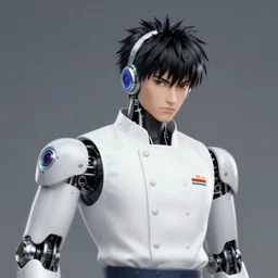 chef robot, cyberpunk, digital art, Berserk art style