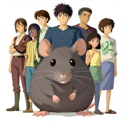 maximalist intimidating rat, trending on pixiv fanbox, painted by makoto shinkai takashi takeuchi studio ghibli, akihiko yoshida, yoshitaka amano, wangechi mutu, clean cel shaded vector art. shutterstock. behance hd by lois van baarle, artgerm, helen huang, rossdraws, illustration