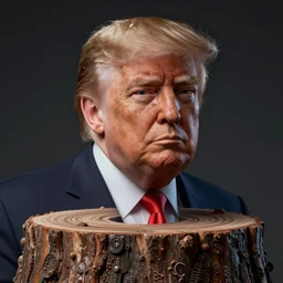 donald trump is fused into stump, hyperdetailed, artstation, cgsociety, 8 k