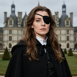 The Baron Ombres Chateaux, a French real estate tycoon and international art collector who prefers to wear a cape and an eye patch, portrait
