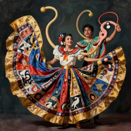 nobody realizes that some people expend tremendous energy merely to be normal. flowing fabric, mexican fashion photography, pop art surrealism, lowbrow, haute couture, rubberhose animation style, nouveau realisme decollage, contemporary sculpture
