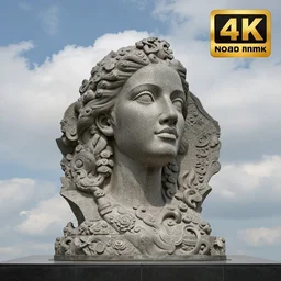 jpeg compression visualized, museum sculpture, cloud backdrop, elaborate detail, modern, 4k, 33mm award winning photograph