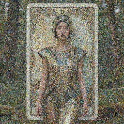 giesha demon, innovative avant - garde art, deco fashion, one asian woman!!!, highly detailed, photorealistic portrait by michael chavel, serene forest setting, crisp quality and light reflections, octane render, tarot card with ornate border frame h - 1 0 2 4
