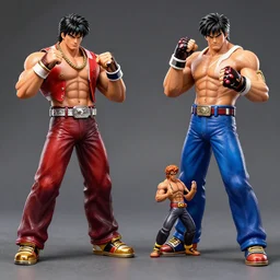 bookends in the style of streetfighter 2 characters. studio photograph.