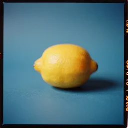 kodak portra 4 0 0, wetplate, motion blur, still life photo of a backdrop, lemon, coloured in blueberra and orange, by britt marling, muted colours