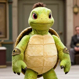 bob odenkirk as pistachio disguisey dressed as a turtley turtle suit in the'2 0 0 2'movie master of disguise