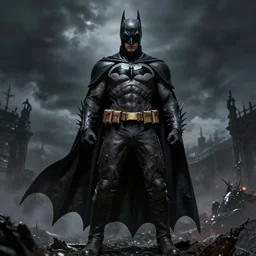 batman in bloodborne art style, gothic