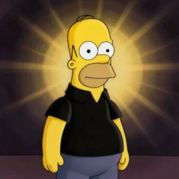 “ a still of Homer Simpson in the dark knight”
