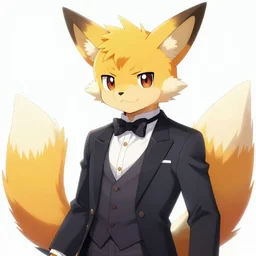 Pokemon Absol Fursona wearing a tuxedo anime artwork trending on ArtStation and pixiv