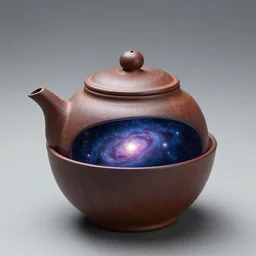 the entire universe inside a teacup, wood-fired japanese teapot