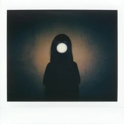 atmospheric polaroid photograph of madotsuki in the backrooms